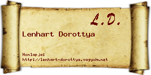 Lenhart Dorottya névjegykártya